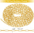 ANCIRS 12 Feet Gold Plated Paperclip Chain for DIY Jewelry Making, 4mm Oval 14K Gold Plated Brass Necklace Paperclip Cable Chain Link for Necklace...