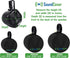 Two Large Black Heavy Duty Marine Wakeboard Tower Pod Speaker Covers for Large Round Boat Speakers - Cover Dimensions: Height 14" x Width 14" x De...