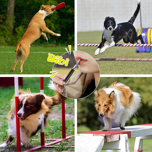 Dog Training Kit, Pet Training Bells, Adjustable Dog Whistle, Pet Training Clicker, Training Behaviour for Puppies...