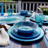 Radiance Teal Melamine 7.5" All Purpose Bowl Set of 6 – Deep Break-Resistant Bowls for Salad, Soup, Pasta, Snacks – Dishwasher Safe, Indoor/Outdoo...