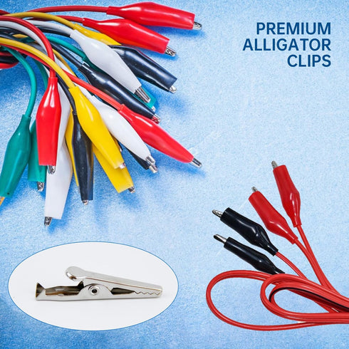 100pcs Metal Alligator Clip, 35mm Spring Clamps Test Line Crocodile Clip Silver Tone Alligator Clips Nickel Plated Crocodile Clamps, Used In Labor...