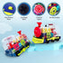 Music Train Toy with LED Light up for Kids - Colorful Moving Transparent Gears for Toddlers -Tummy Time Crawling Baby Toys -Ideal Gift for Boys Gi...
