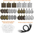 anezus Pendant Trays with Glass Cabochons for Jewelry Making, 90pcs Pendants Trays Set Including 30pcs Bezel Pendant Trays Blanks, 30pcs Glass Cab...