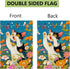 Summer Cat Garden Flag, Flower Butterfly Garden Flag, 12x18 Inch Vertical Double Sided Burlap, Welcome Holiday Yard Lawn Flag, Outdoor Patio House...