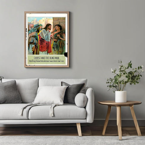 Posterizer 1 pcs-Christ and the blind man poster-Religious Posters-Gifts for Christians -Decor for Church, Sunday School Classroom- unframed wall ...