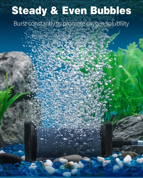 Pawfly Aquarium Air Stone for Air Pump 3 Inch Fish Tank Air Stone Bubbler Cylindrical Bubble Release Tool Oxygen Diffuser for Fish Tanks Buckets S...