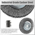 6-Inch Wire Wheel for Bench Grinder, 0.012 Carbon Steel, Bench Grinder Wire Wheel with 1/2" & 5/8" Arbor Hole...