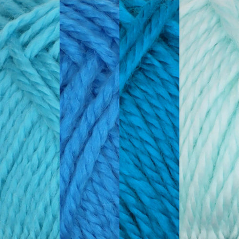 JubileeYarn Amigurumi Select Yarn - Baby Acrylic - Shades of Blue - 4 Skeins...