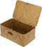 Hipiwe Wicker Shelf Baskets Bin with Lid, Handwoven Seagrass Basket Storage Bins Rectangular Household Basket Boxes for Shelf Wardrobe Home Organi...
