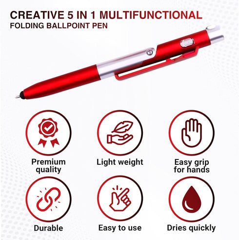 pens, gift stylus pens for touch screens, Thank You a lot Motivational Messages, Ballpoint best gift 5 in 1,function light pens touch pen with, ph...