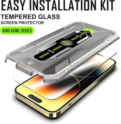 Tempered Glass Screen Protector for apple iPhone 14 Pro Max phone, 6.7 Inch 2 pack, 1pc Camera Lens Protector, 9H Hardness, anti-scratch, Bubble F...
