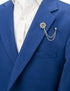 Knighthood Silver Stone Wheel Chain Lapel Pin Badge Coat Suit Collar Accessories Brooch for Men...