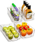 Home Basics Clear Acrylic Food Storage Container Bin for Fridge Freezer or Pantry, Stackable with Handles. Organize Fruit, Vegetables, Yogurt, Sna...