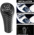 X AUTOHAUX 5 Speed Manual Gear Stick Shift Knob Transmission Gear Lever Stick Shifter Handle Carbon Fiber Pattern for BMW 1 Series E81 E82 E87 251...