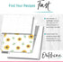 Outshine 12-Pack Recipe Binder Dividers for 3 Ring Binder, Sunflower | 8.5" x 11" Thick Cardstock Binder Dividers with Tabs | includes 28 Adhesive...