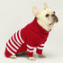 Fitwarm Dog Striped Knitted Sweater, Thermal Turtleneck Pet Coat, Dog Winter Clothes for Small Dogs Boy Girl, Cat Apparel, Red, Small...