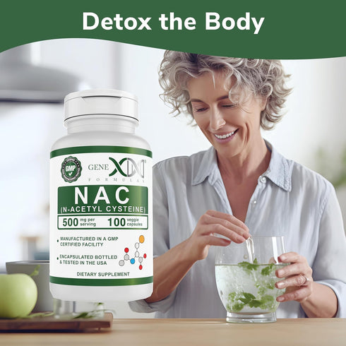 GENEX NAC 500mg (100 Capsules) N-Acetyl Cysteine, Supports Liver Health - Non-GMO, Gluten Free, Vegan (3 Month Supply)...