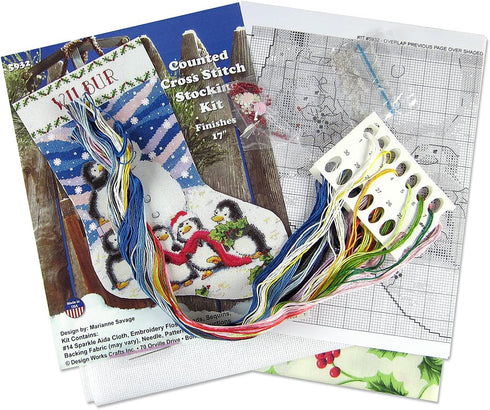 Design Works Crafts Dressing Frosty Counted Cross Stitch Stocking Kit, by The Yard...