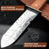 SHALL Hori Hori Garden Knife, Gardening Knife with Leather Sheath, Rosewood Handle & Hide Rope, 7” Stainless Steel Blade, Rope Cutting Edge, for D...