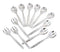 12 Heavy Duty Disposable Plastic Serving Utensils - Six Each (10" Forks & 10" Spoons) - Silver...