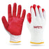 SAFETY Non-Slip 10 Pairs Red Latex Cotton Multi-Purpose Work Gloves- Nitrile Dipped & Rubber Palm Coated for a Firm Grip- Heavy Duty Premium-Const...