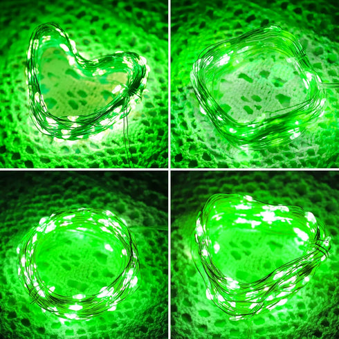 Green String Lights Christmas, 2 Pack 100LED Copper String Lights Battery Operated Fairy Lights Waterproof Twinkle Lights for Home, Garden, Outdoo...