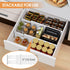Bamboo Drawer Dividers Organizers, Kitchen Drawer Organizer, Adjustable Drawer Divider for Clothes, Kitchen, Dresser, Bedroom, Bathroom and Office...