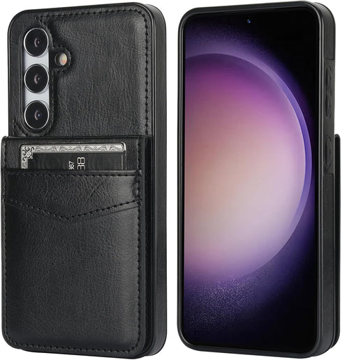 KIHUWEY for Samsung Galaxy S24 Case Wallet with Credit Card Holder, Flip Premium Leather Magnetic Clasp Kickstand Heavy Duty Protective Cover for ...