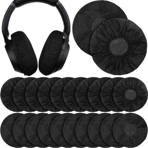 100 Pieces Headphone Ear Covers Disposable Earphone Overs Sanitary Non-Woven Stretch Earpad Covers Earcup Covers Fit for Most on Ear Headphones (B...