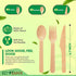 120 PCs Wooden Cutlery set | 6.5" Splinter Free Compostable Utensils, Biodegradable, Eco-Friendly | 100% All - Natural Bamboo Utensils for Outdoor...