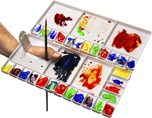 VViVID Workhorse Large White Folding Watercolor Handheld Travel Palette Tray...