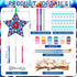Sheroll 30 Pack 4th of July Wind Chime Kit for Kids DIY Craft Make Your Own Patriotic Star Wooden Wind Bell Decoration for Girls Boys Art Ornament...