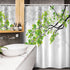 Ambesonne Nature Stall Shower Curtain, Twiggy Spring Tree Branch Refreshing Leaves Summer Peaceful Woodland Graphic, Fabric Bathroom Decor Set wit...