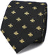Bee Necktie With Box Microfiber Jacquard Gold Bee Pattern tie...