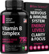 Vitamin B-Complex Capsules - B Vitamins: B1 B2 B3 B5 B6 B7 B9 B12, Biotin, Folic Acid, Vitamin C for Energy & Immune Support Supplement, B Complex...