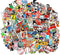 100pcs Random Music Film Vinyl Skateboard Guitar Travel Case Sticker Door Laptop Luggage Car Bike Bicycle Stickers (100pcs)...