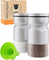 HOME EC Original Glass Salt and Pepper Shakers Set with Adjustable Pour Holes - Stainless Steel Salt Shaker and Pepper Shaker - Farmhouse Salt and...