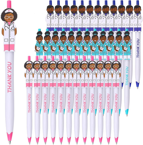 Cute Doctor Pen Thank You Caring Pens Gift for Doctors Medical Staff Assistants Healthcare Workers Women Coworkers Pharmacy (Mixed 36Pack)...
