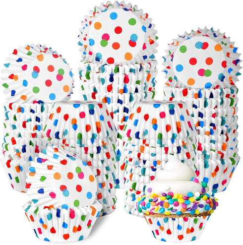600-Count Dots Design Baking Paper Cups | Sturdy & Greaseproof Cupcake Liners Cupcakes | Essential Kitchen Supplies...