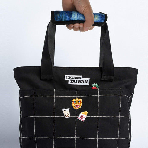 CM Pack of 5 Neoprene Luggage Handle Wrap Handle Grip Luggage Identifier for Travel Bag Luggage Suitcase (Painting Patterns - VANGO (5 Pcs))...