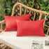 Woaboy Set of 2 Red Outdoor Throw Pillow Covers Decorative Farmhouse Linen Pillowcase Solid Waterproof Cushion Cases for Bedroom Living Room Sofa ...