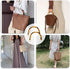 Bamboo Handle Purse Handles Bag Making U-Shaped Replacement Plastic Imitation Bamboo Handle Decorative Handbag Strap with Gold Metal Clasp for Cro...