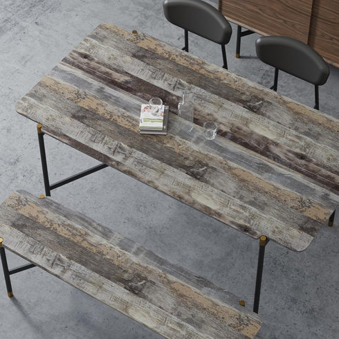 Gray Shiplap Wood Wallpaper Peel and Stick Rustic Grey Wood Plank Contact Paper for Countertops Cabinets Waterproof Removable Vinyl Wood Panel Wal...