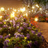 Solar Garden Lights 1 Pack 8 Led flower bed lights- Beautiful and Decorative Outdoor Patio Decor with Swaying Fairy Lights - Ground Solar Lights f...