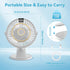 5 Speeds Clip on Fan Rechargeable - Mini USB Portable Desk Fan with Clip, LED Display Powerful Silent Table Fan, 720°Flexible Rotation for Bed, Ho...