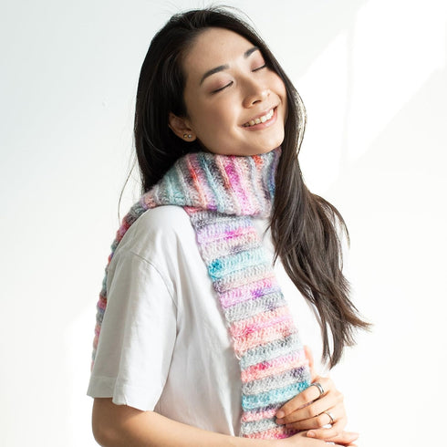 Lion Brand Yarn Scarfie Lite Yarn, 1 Pack, Sunset......