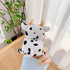 UnnFiko Plush Doll Case Compatible with Airpods, Cute Piglet Cow Soft Fur Fluffy Case Cover with Keychain (Airpods 1 & 2, Cute Cow)...