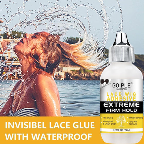 Goiple Wig Glue Lace Glue for Lace Front Lace Wigs, Waterproof Lace Front Wig Glue for Wigs, Strong Hold Transparent Lace Adhesive for Hair Replac...