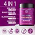 Organic Sea Moss Gummies with Black Seed Oil, Bladderwrack & Burdock Root | Irish Sea Moss Supplement 1000mg | 4 in 1 Advanced Formula 4X Stronger...