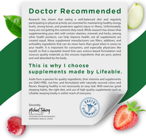 Lifeable Vitamin B Complex Gummies for Adults | with Vitamin C | Great Tasting Vitamin B Gummies | for Energy and Nerve System | Vegan B Complex V...